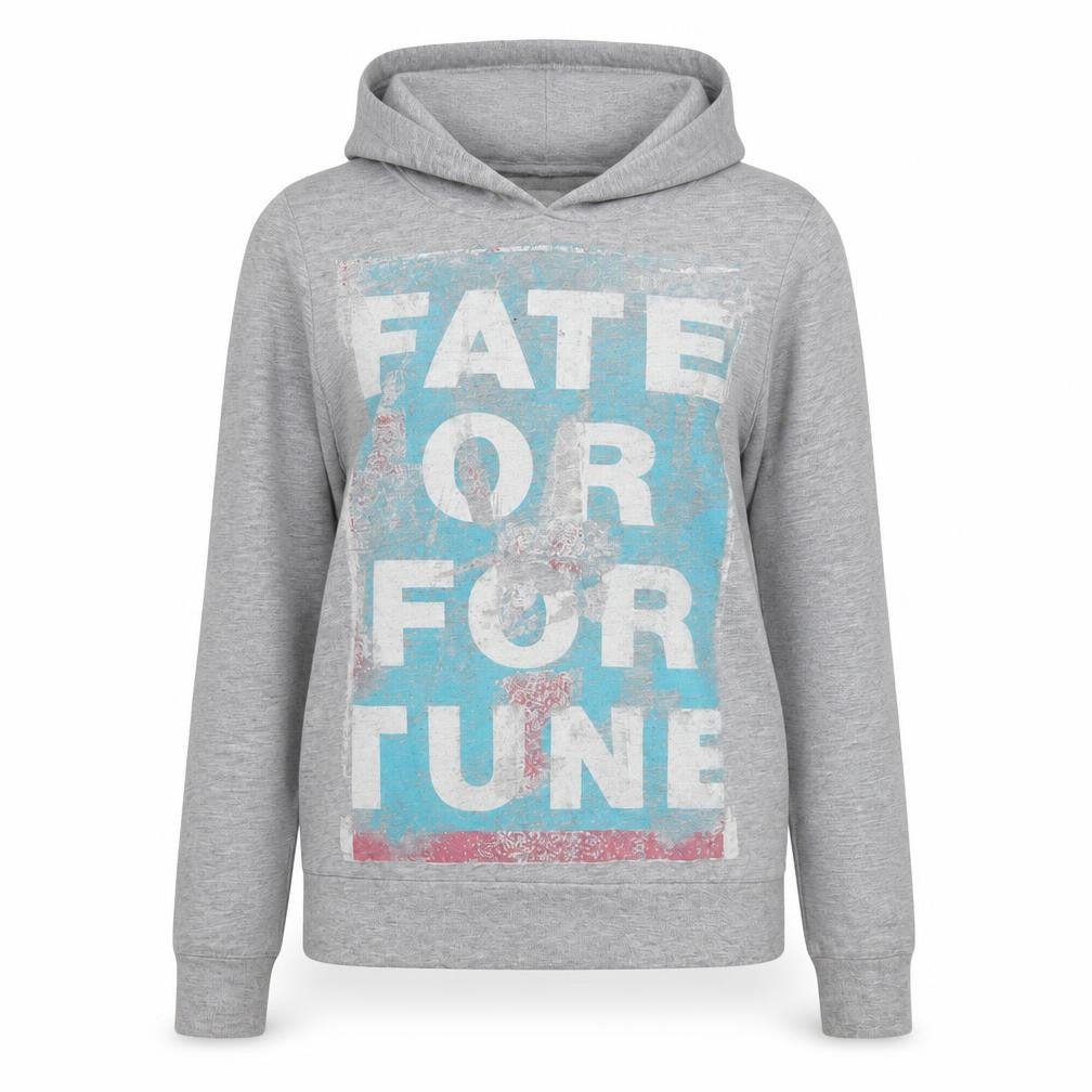 Topshop Women’s Grey Graphic Pullover Hoodie Size 8