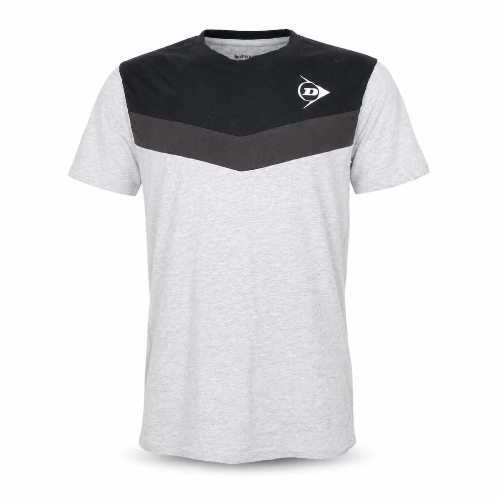 Dunlop Men's Grey Black M Colourblock T-Shirt