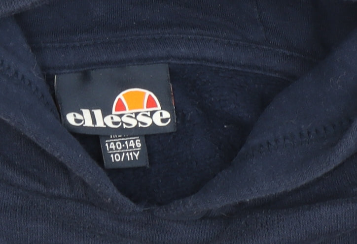 Ellesse Boys Blue Pullover Hoodie, Size 10 Years, Graphic Logo