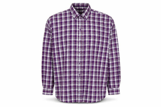 James Pringle Men's Purple Check Shirt XL Casual