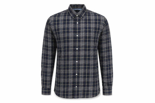 Jack & Jones Men's Blue Plaid Long Sleeve Shirt M