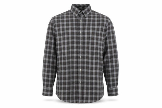 Kirkland Signature Men's Grey Check Shirt Medium