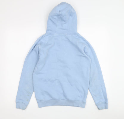 Back view of U.S. Polo Assn. boys’ blue hoodie - pullover, size 10-11
