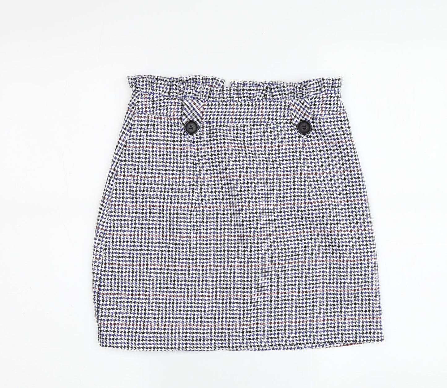 Topshop Women's Multicoloured Check Skirt, Size 6