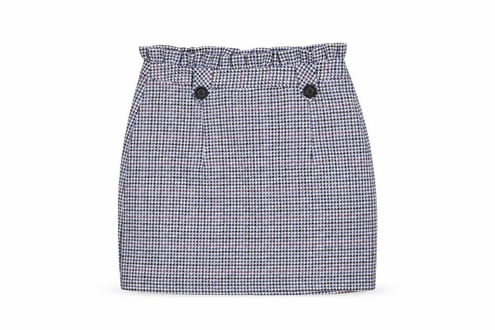 Topshop Women's Multicoloured Check Skirt, Size 6