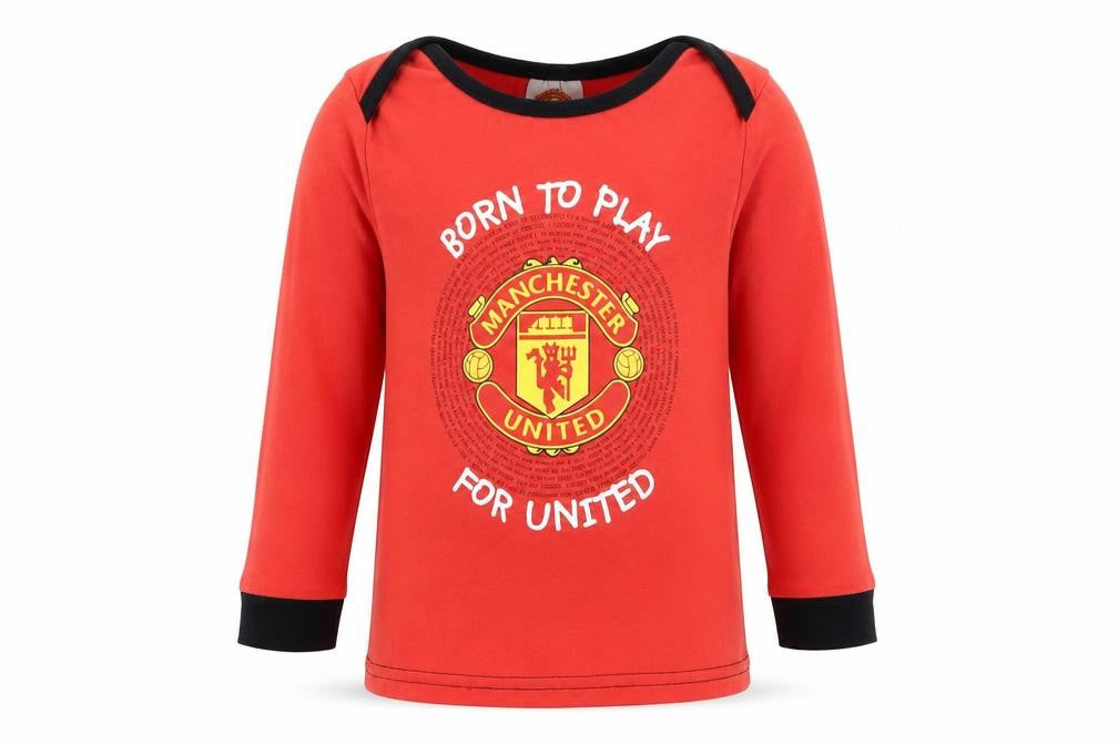 Manchester United Unisex Baby Red T-Shirt 18-24M Logo