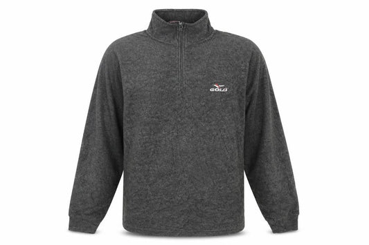 GOLJ Men's Grey 1/2 Zip Fleece Sweatshirt L