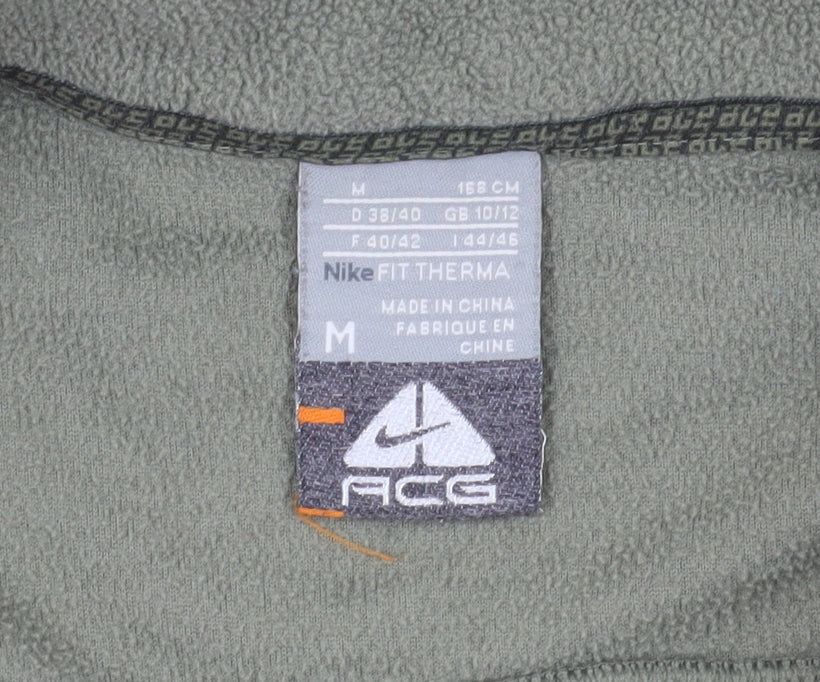 Nike Boys Green Track Jacket M Full Zip for Running