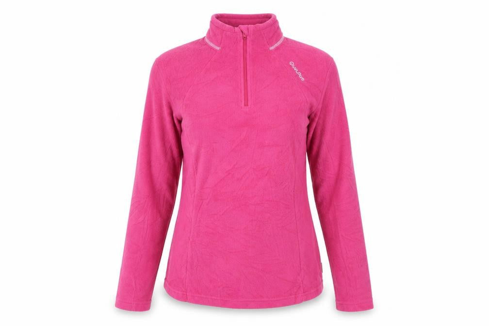 Quechua Women's Pink Fleece Henley Sweatshirt Size S