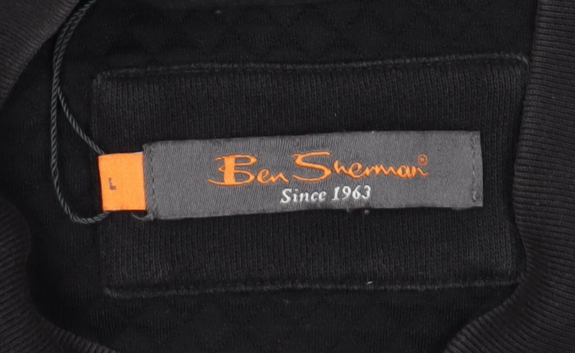 Ben Sherman Black polo jumper, size large.