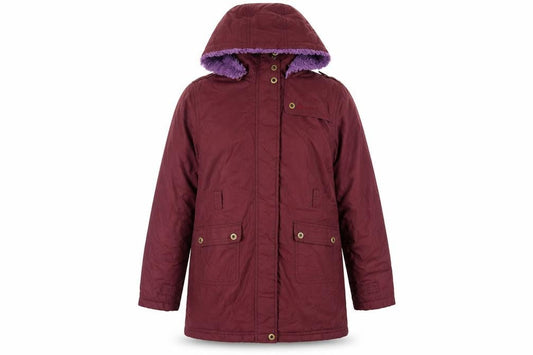 Peter Storm Girls Red Parka Coat 11-12 Years Hooded Winter