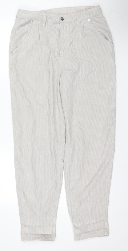 H&M Womens Beige Jogger Trousers Size 8