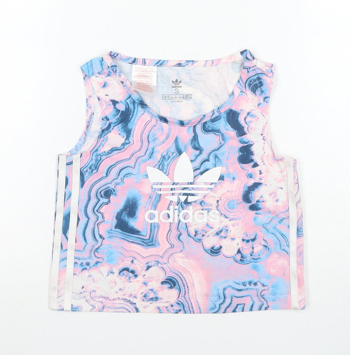 Additional front view of Adidas girls’ multicoloured tank top -, size S, lightweight jersey
