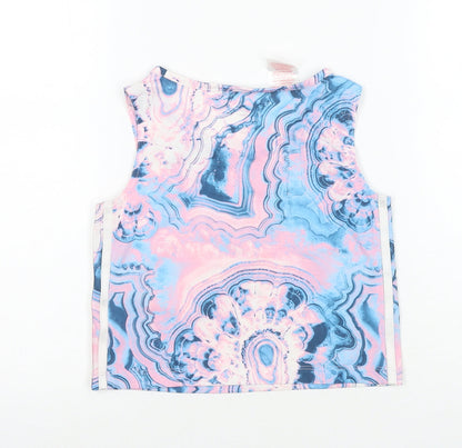 Back view of Adidas girls’ multicoloured tank top -, size S, lightweight jersey
