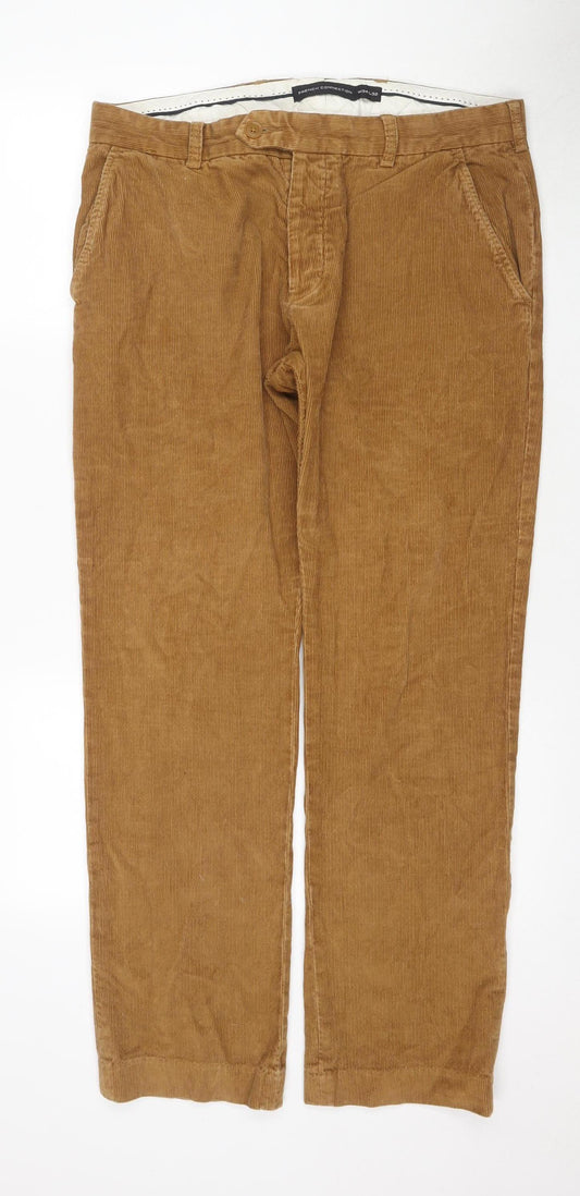 French Connection Brown Corduroy Trousers Size 34