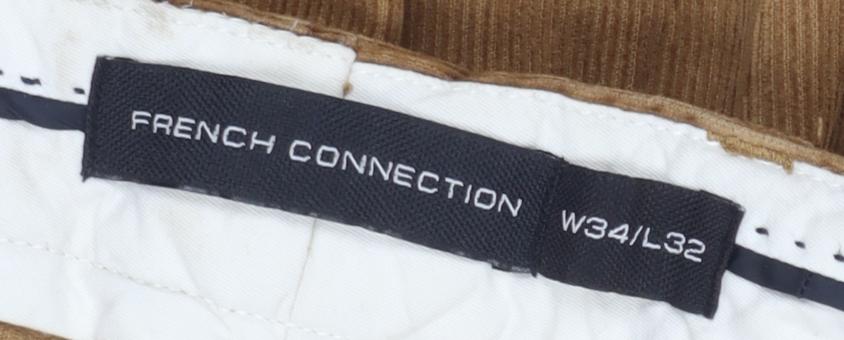 French Connection Brown Corduroy Trousers Size 34