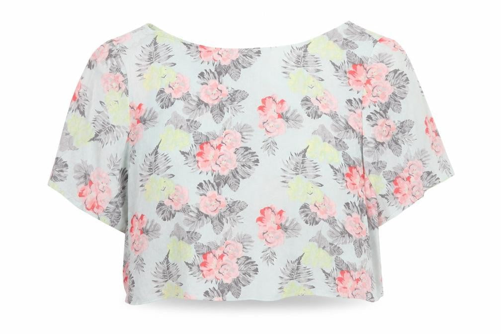 SoulCal&Co Women's Floral Cropped Blouse