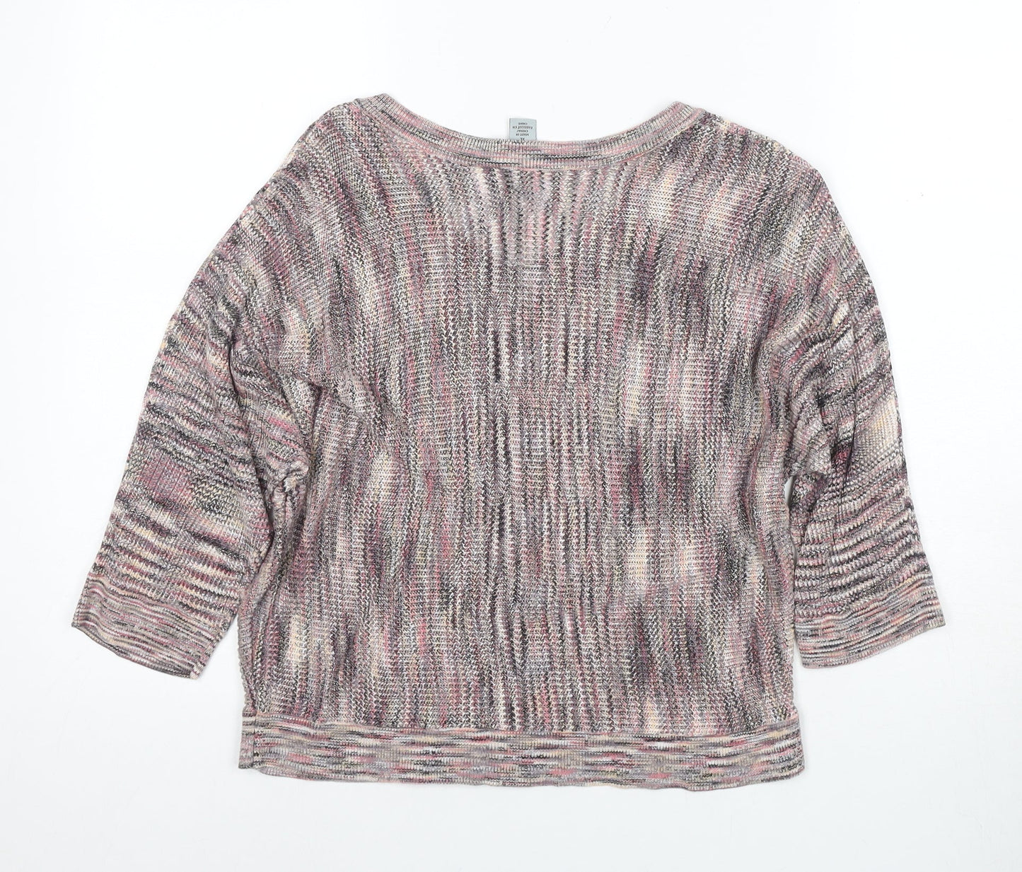 DKNY Women's Multicoloured V-Neck XL Pullover