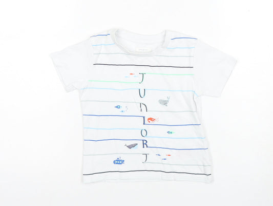 Jasper Conran Unisex Baby T-Shirt, Sea Life White, 18-24 Months