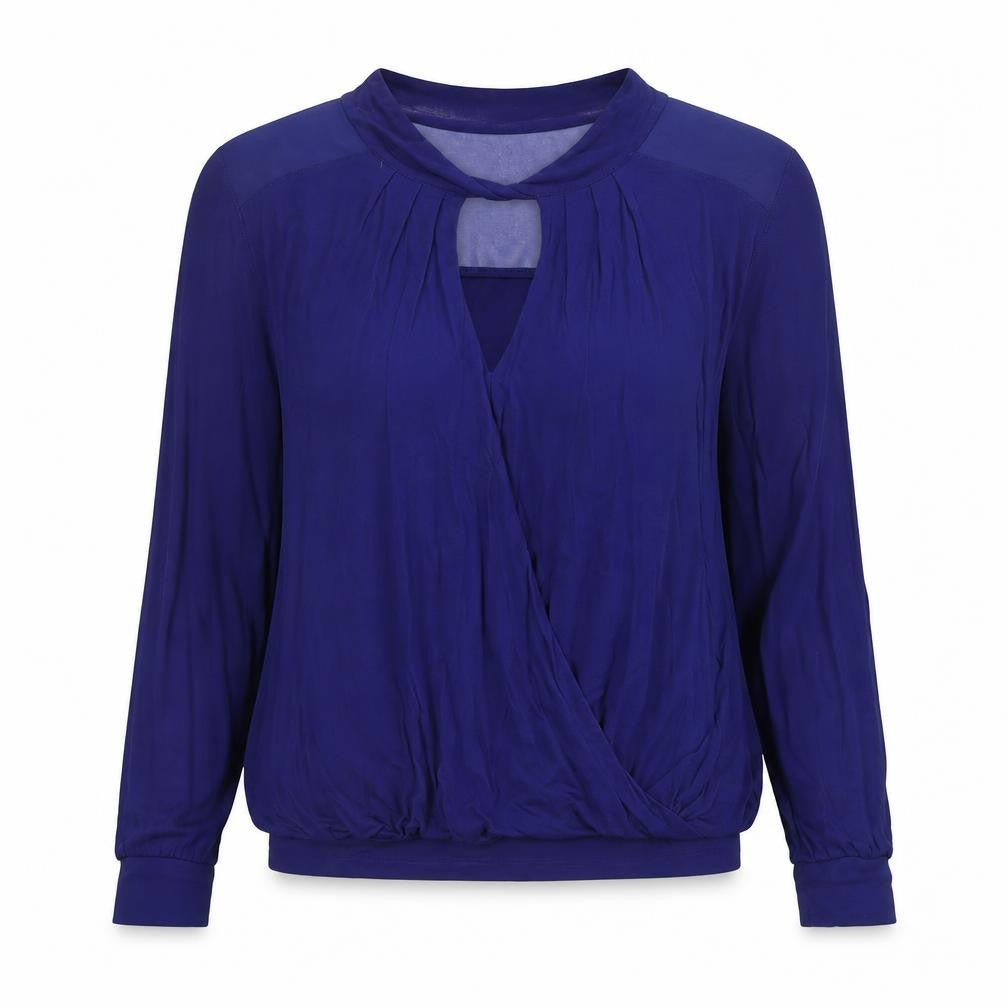Karen Millen Women's Blue Wrap Blouse Size 8