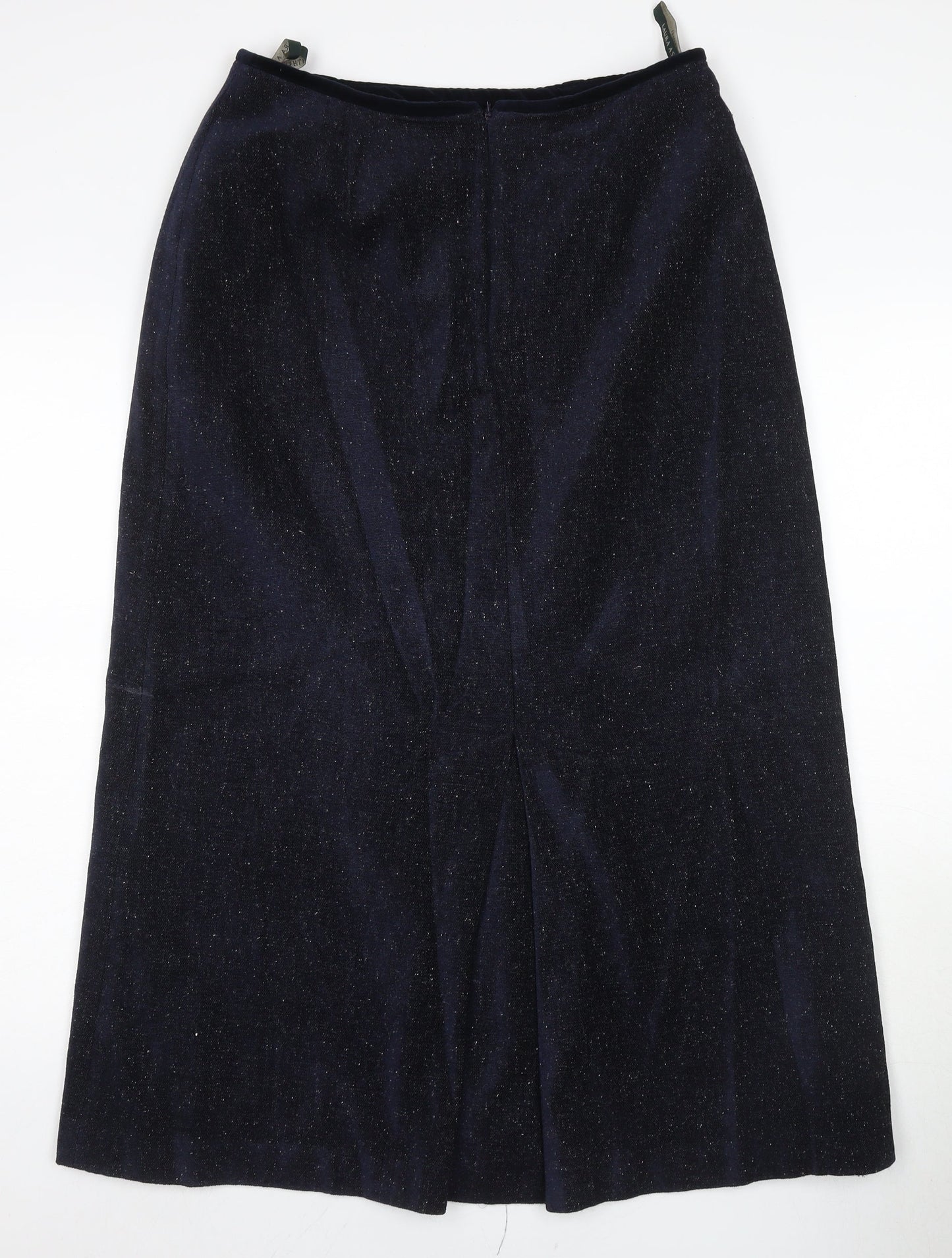 Laura Ashley Women's Blue Midi Pencil Skirt, Size 14, Vintage