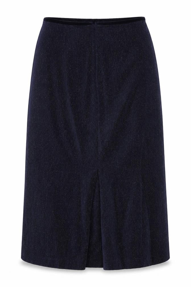 Laura Ashley Women's Blue Midi Pencil Skirt, Size 14, Vintage