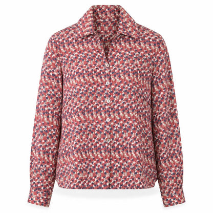 East Women's Multicoloured Geometric Button-Up, Size 12