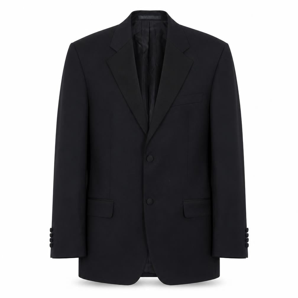 Jaeger Men's Black Wool Tuxedo Jacket 40S