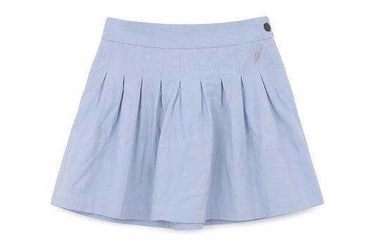 Bershka Women's Blue Pleated Skirt - Size 12