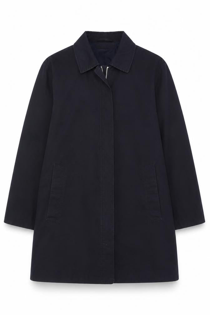 Dannimac Women's Black Mid-Length Overcoat S