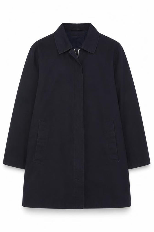 Dannimac Women's Black Mid-Length Overcoat S
