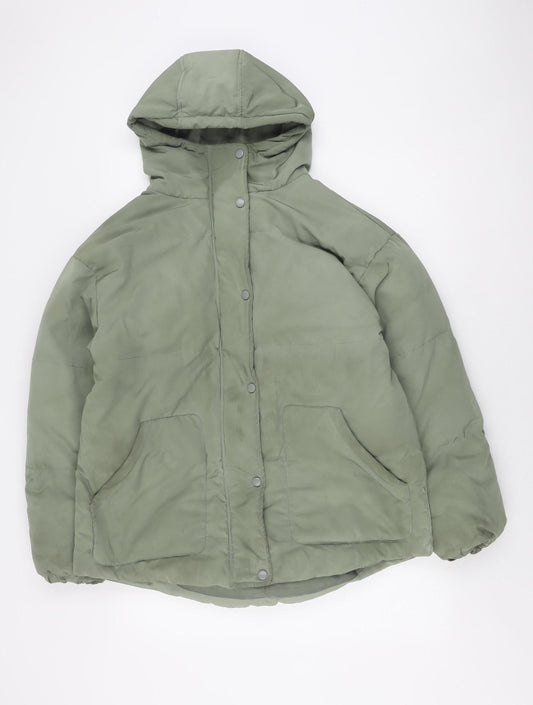 MISSPAP Green Puffer Jacket Women Size 8 Casual