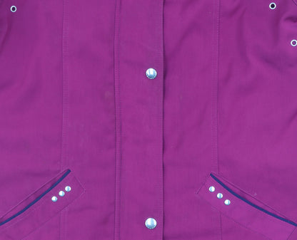 EWM Women's Purple Jacket Size 16, Mid-Length, Stylish
