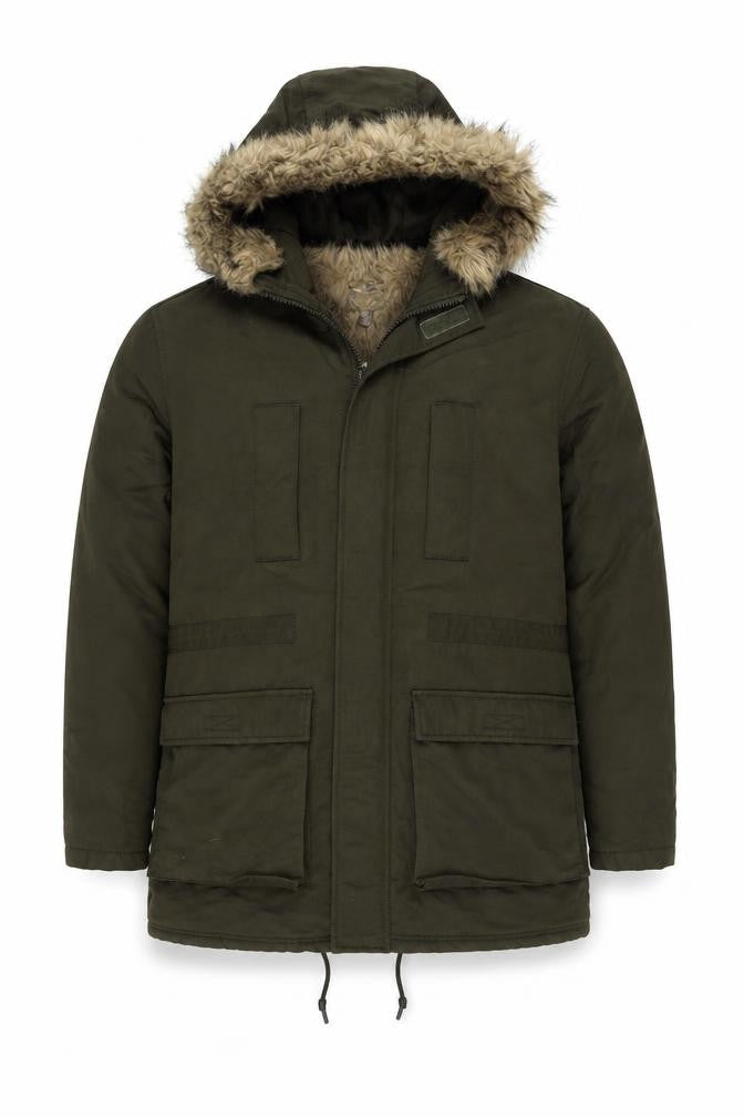 ASOS Men's Green Parka Jacket M with Hooded Lining