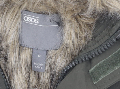 Additional view of ASOS Men's Green Parka Jacket M with Hooded Lining