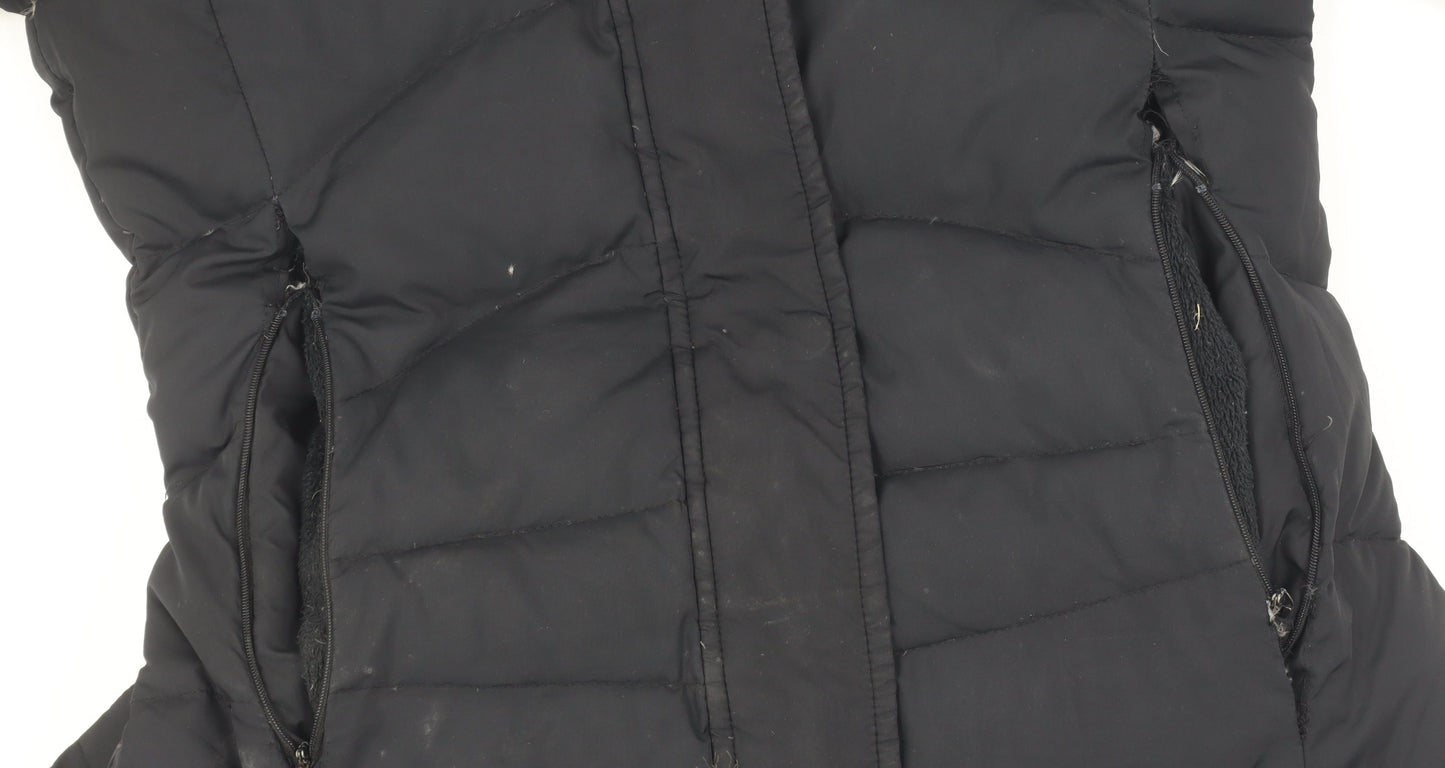 Karrimor Women's Black Puffer Jacket Size 8 Hooded