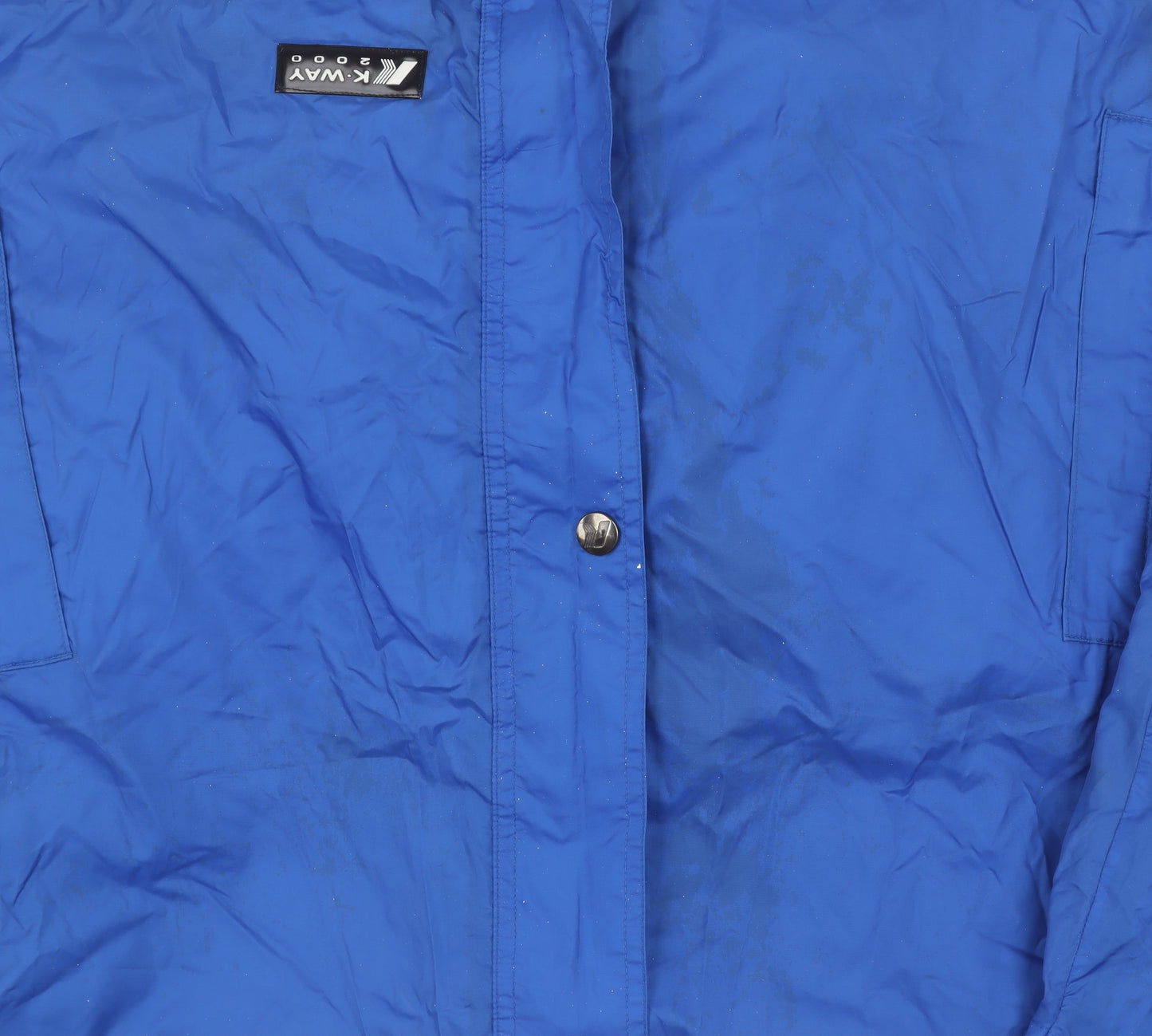 K-Way Men's Blue Waterproof Jacket Size M
