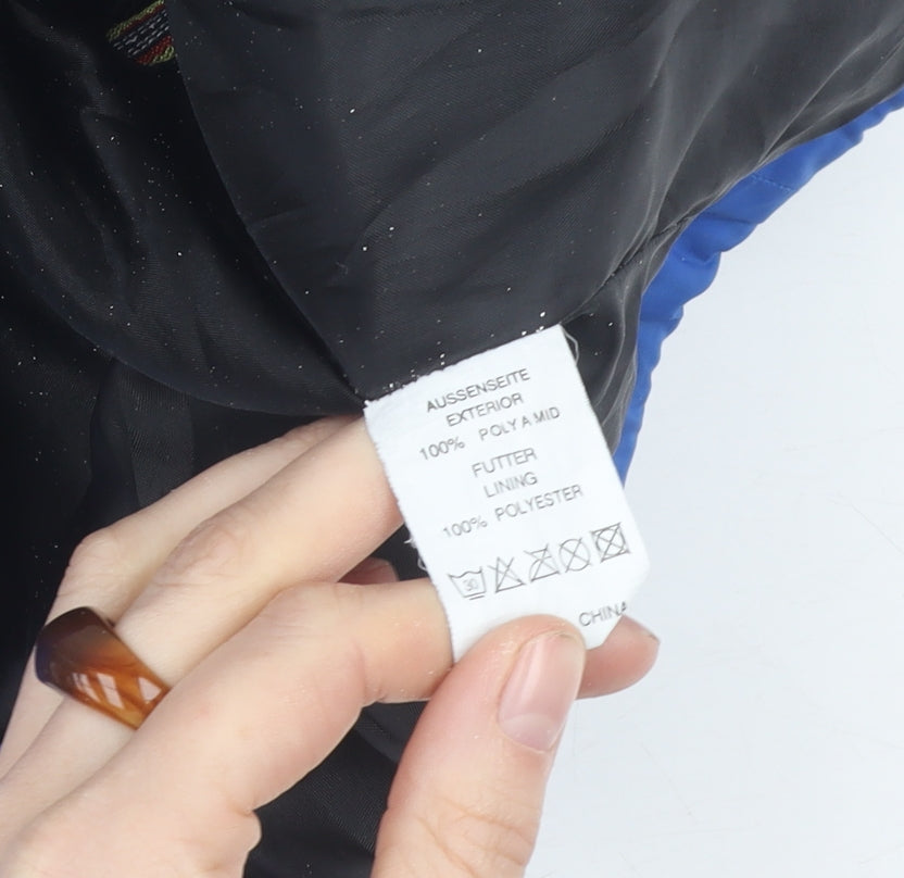 K-Way Men's Blue Waterproof Jacket Size M