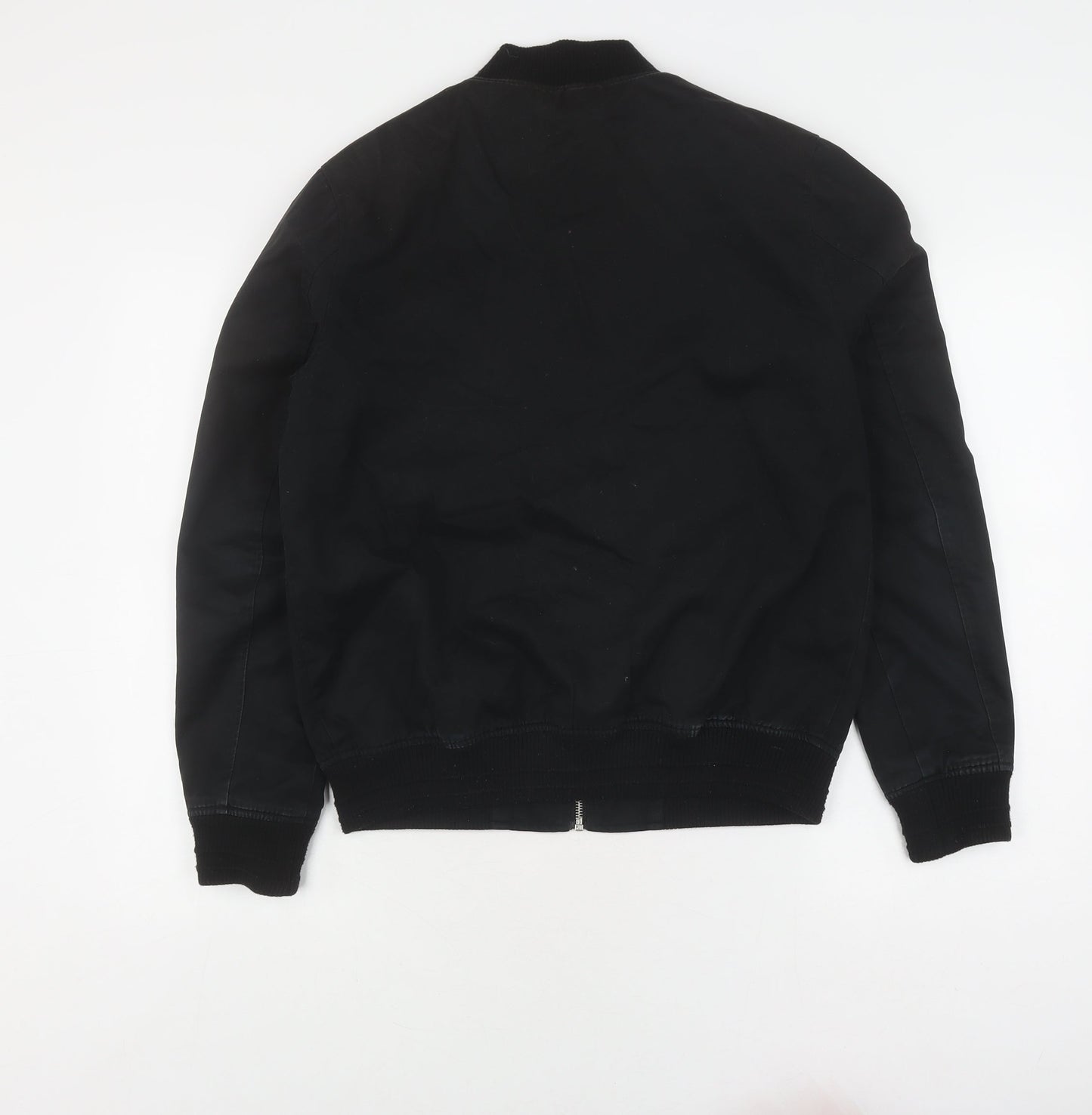 Topman Men's Black Bomber Jacket, Size S Regular Fit
