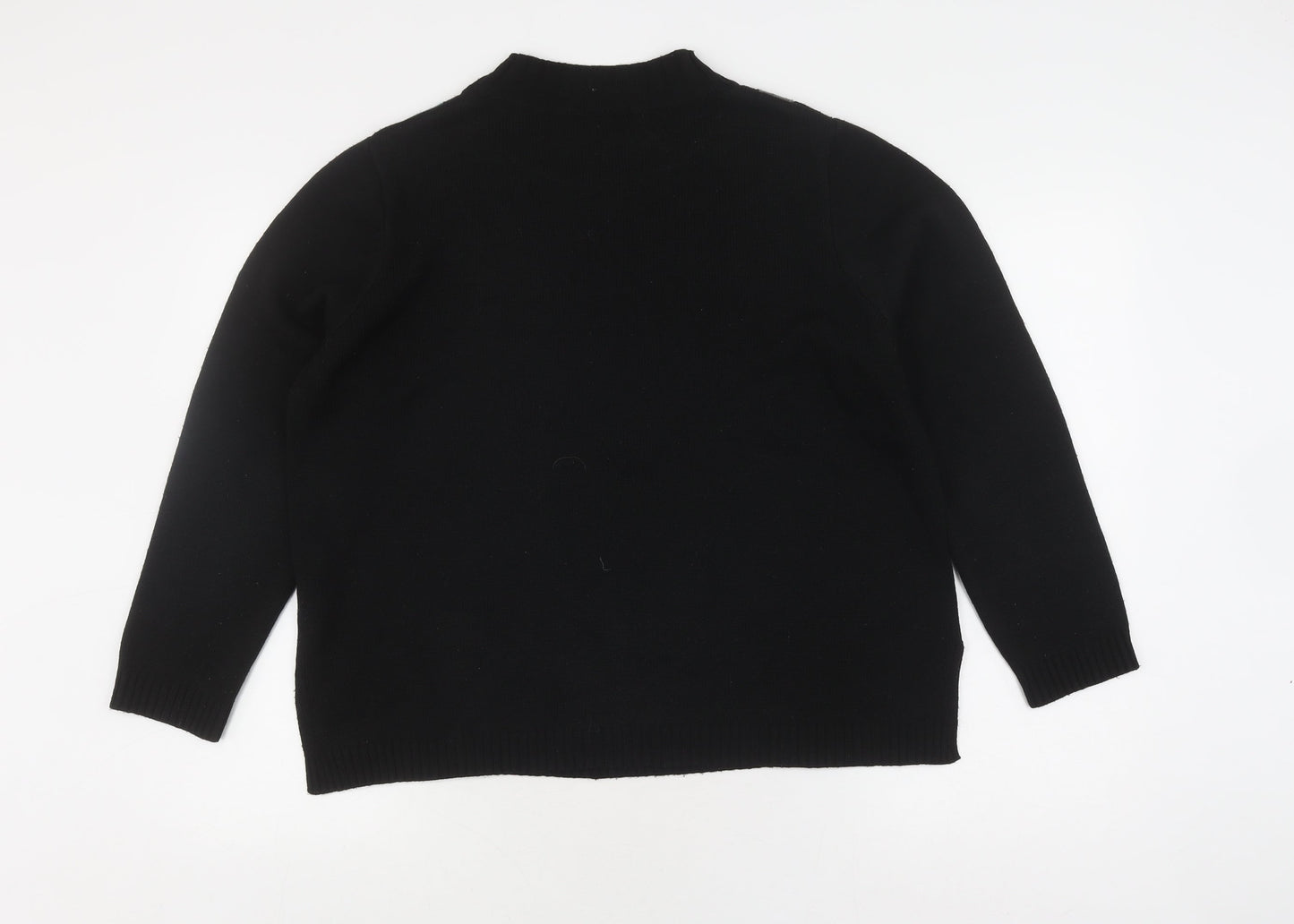 Afibel Women's Black Geometric Pullover Jumper Size 12