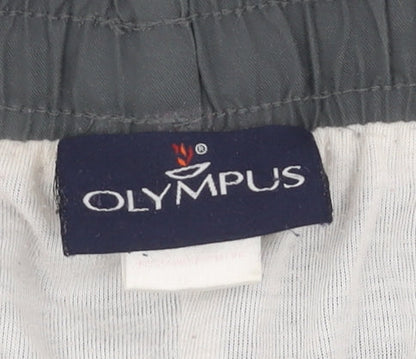 Olympus Womens  Grey Trousers Size 12 Elastic Waist