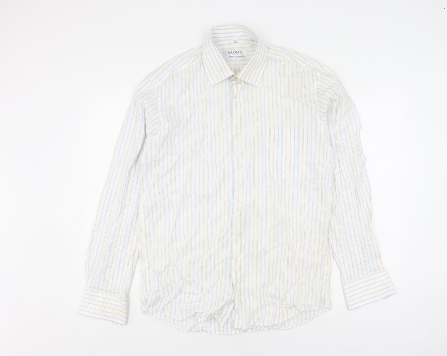 Balmain Men's Multicoloured Striped Shirt M