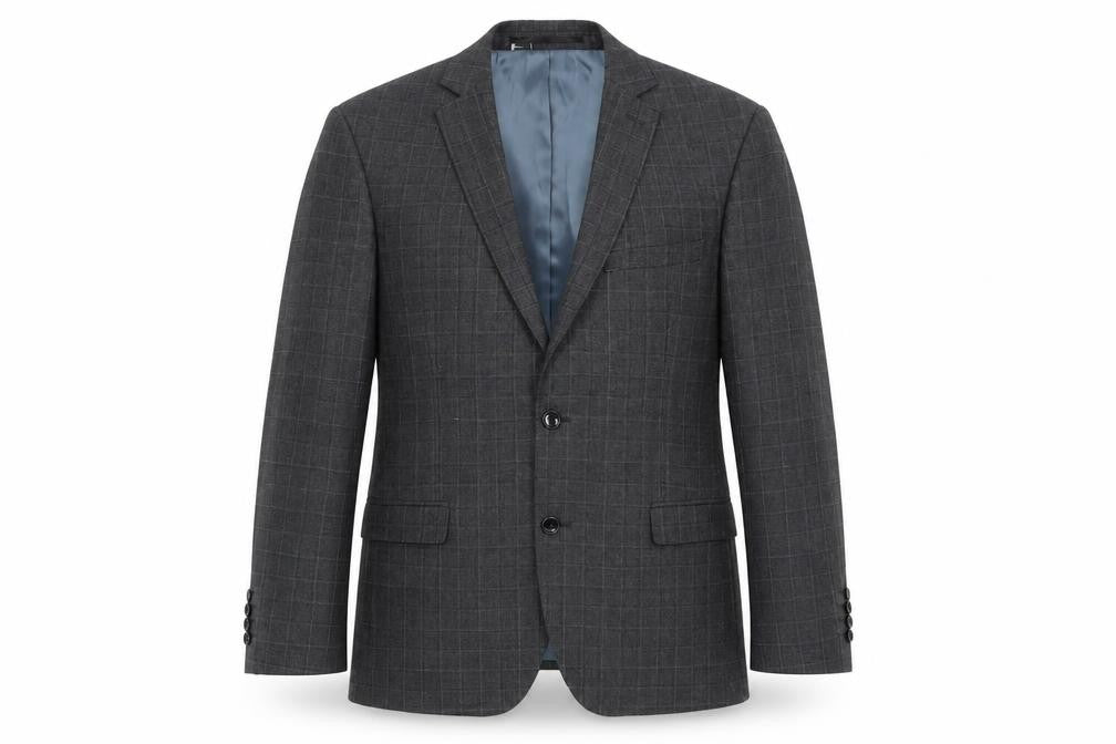 Moss 1851 Men's Grey Check Blazer, 38S