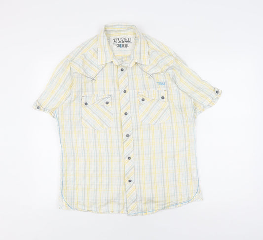 Tom Wolfe Jeans Men's Multicoloured Plaid Shirt S