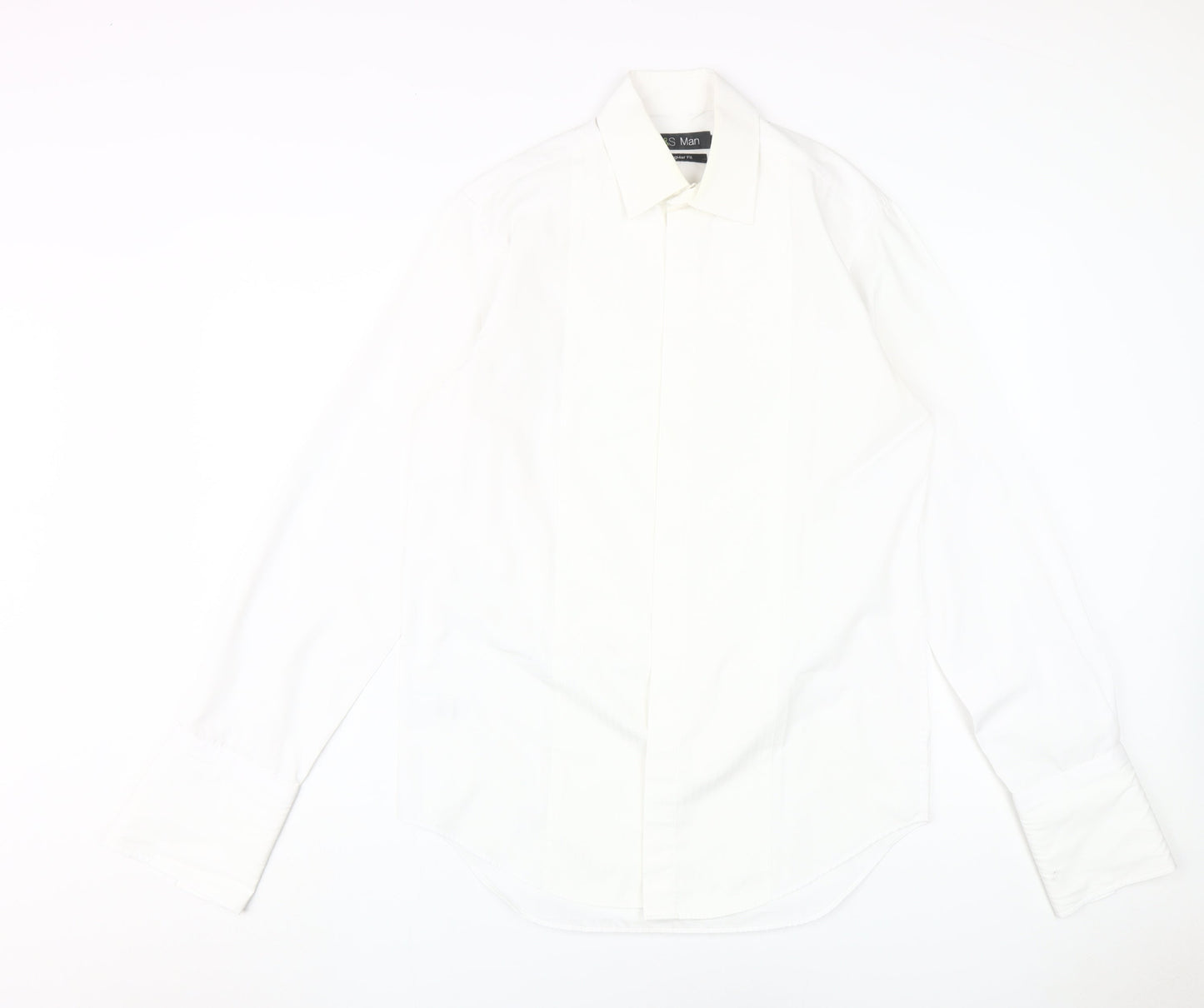Marks and Spencer Men's White Dress Shirt 37 Formal