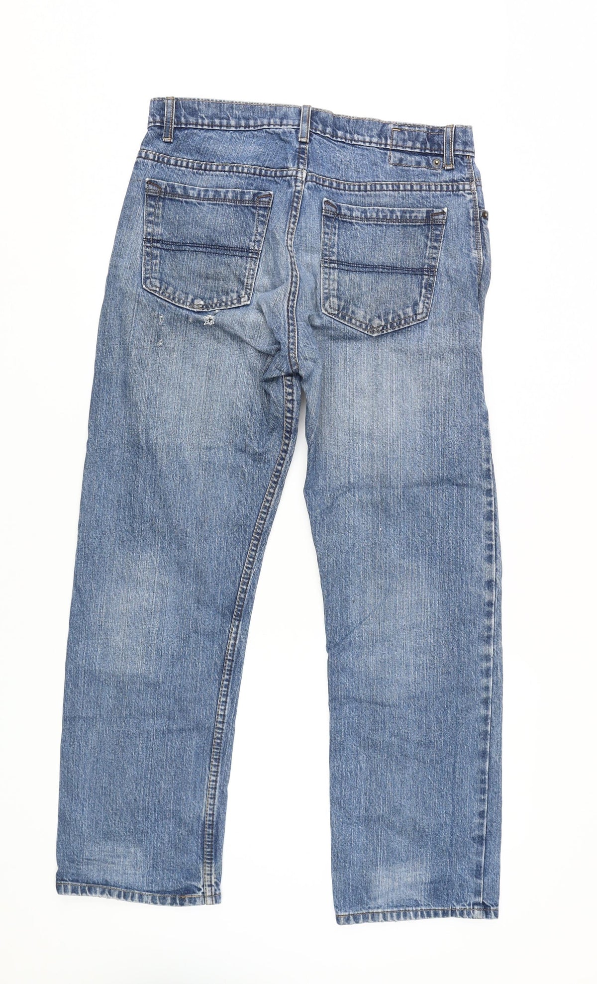 Marks & Spencer Men's Blue Straight Jeans, Size 32