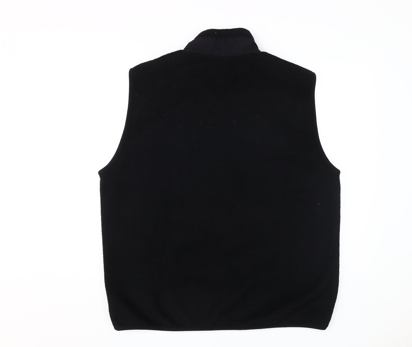 Lands' End Men's Black Fleece Waistcoat, L, Casual