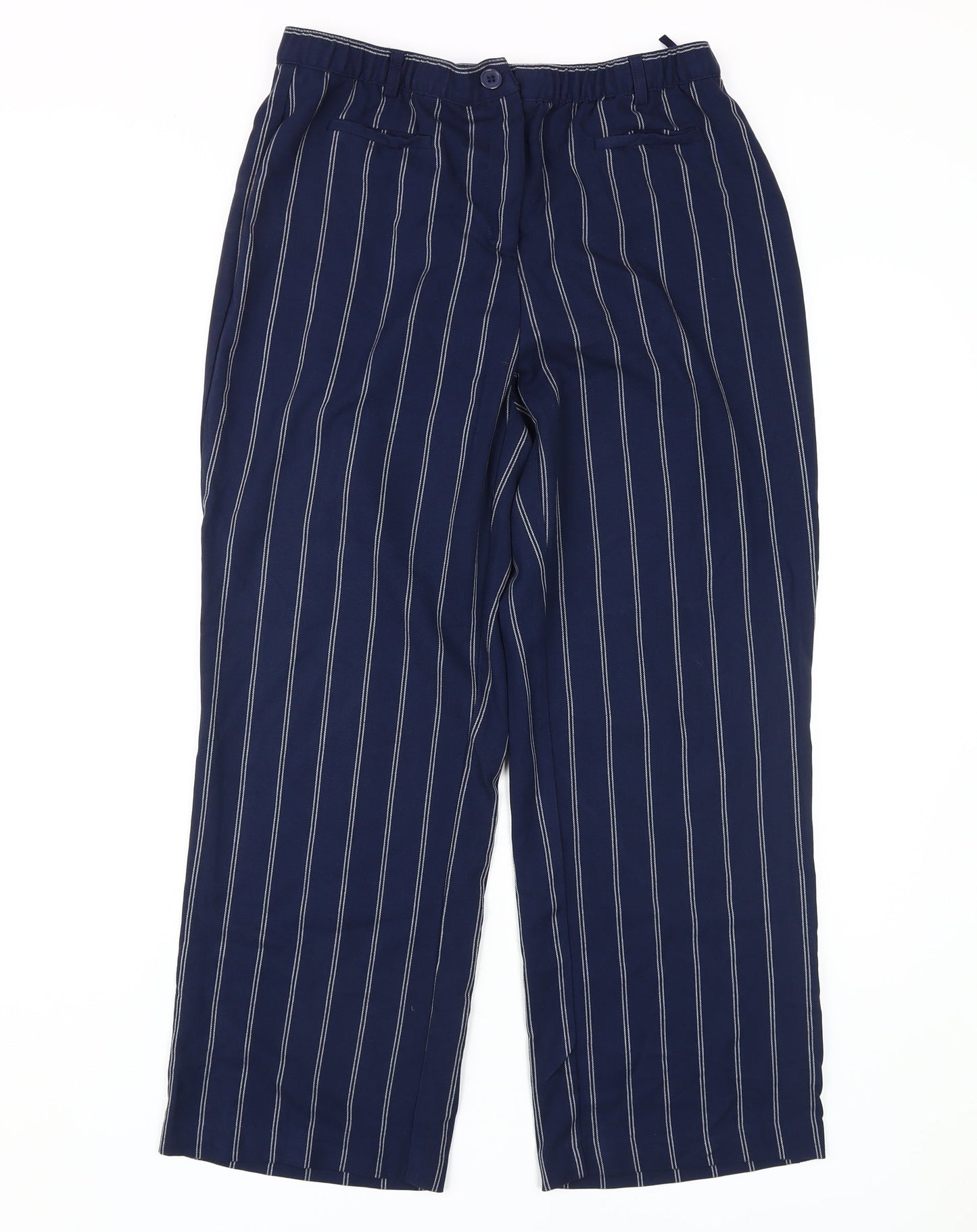 Damart Women's Blue Striped Trousers Size 14