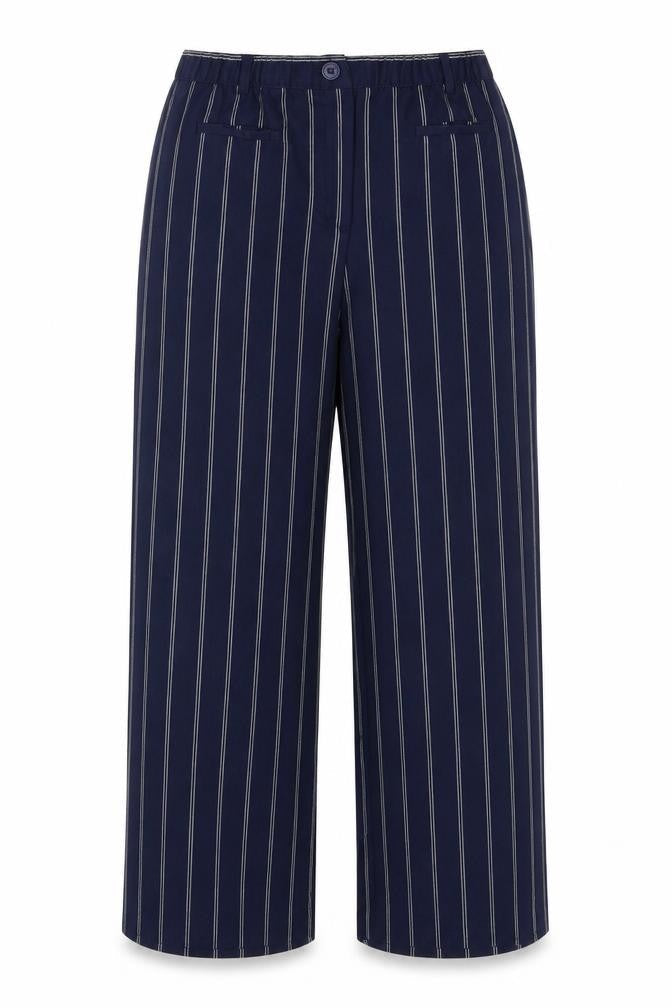 Damart Women's Blue Striped Trousers Size 14