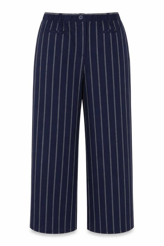 Damart Women's Blue Striped Trousers Size 14